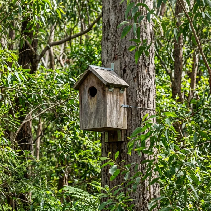 Animal nesting box installed as a humane alternative to a St Albans Park roof cavity